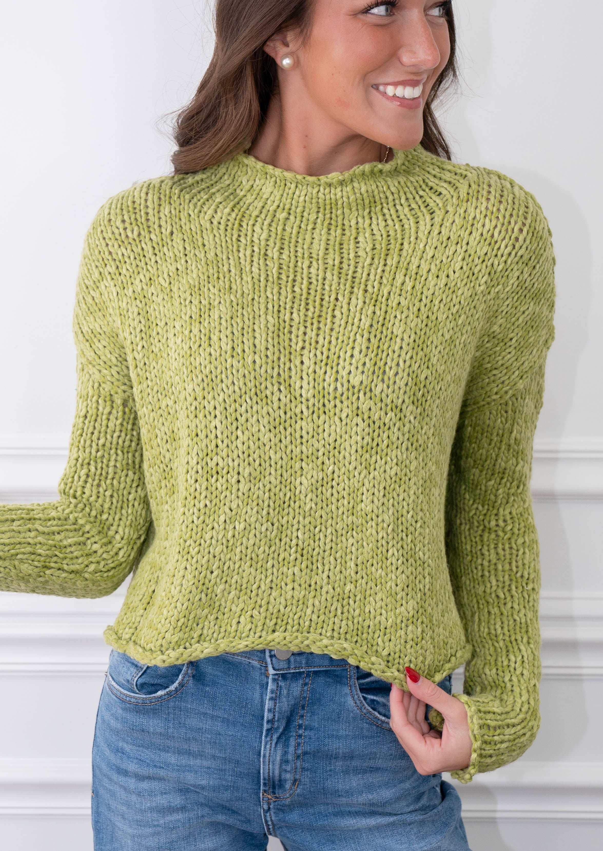 Free People Fresh Sprout Kelly Sweater