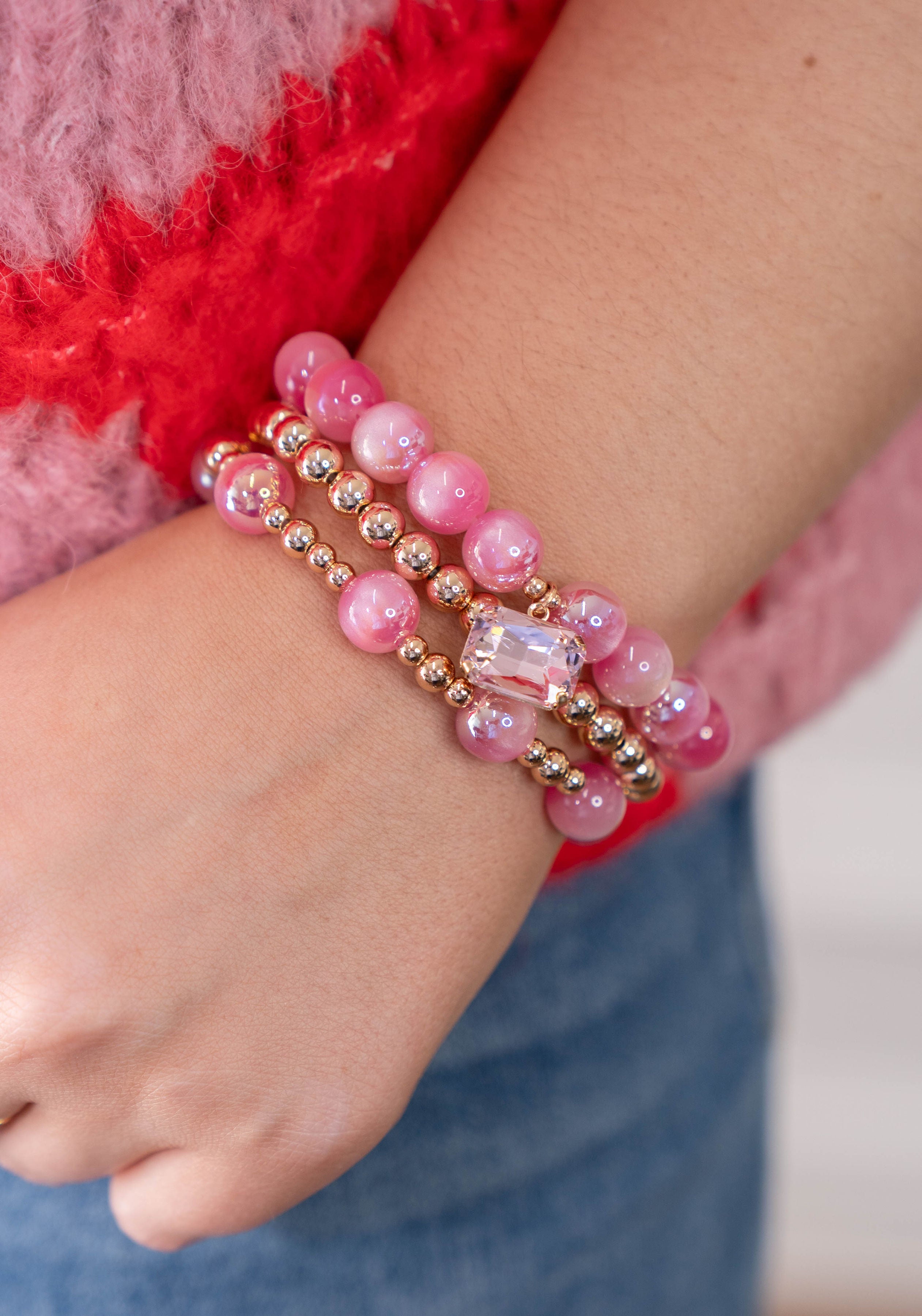 Pink Bobble Bracelet
