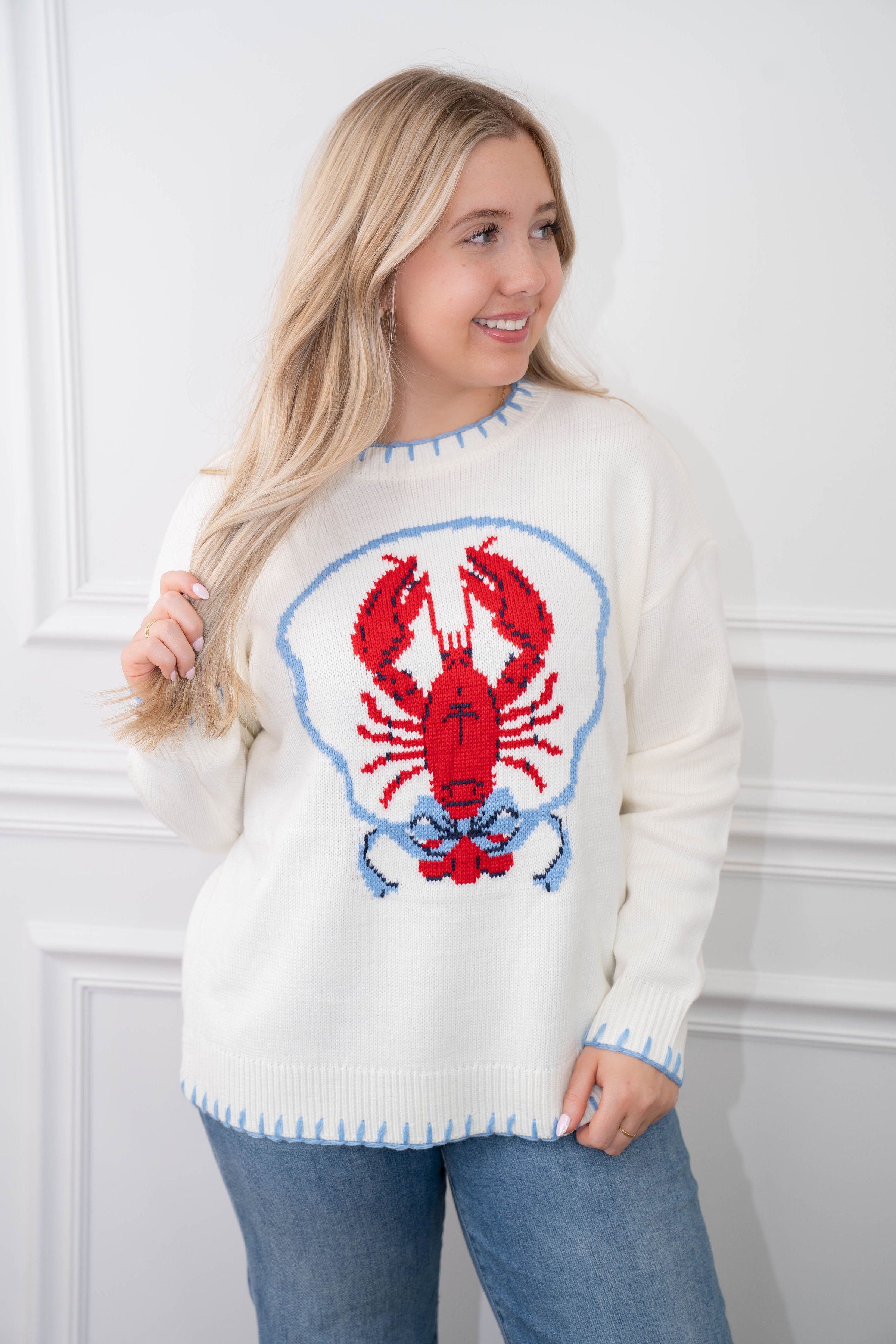 Main Strip Lobster Sweater