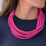 Magenta Rope Necklace