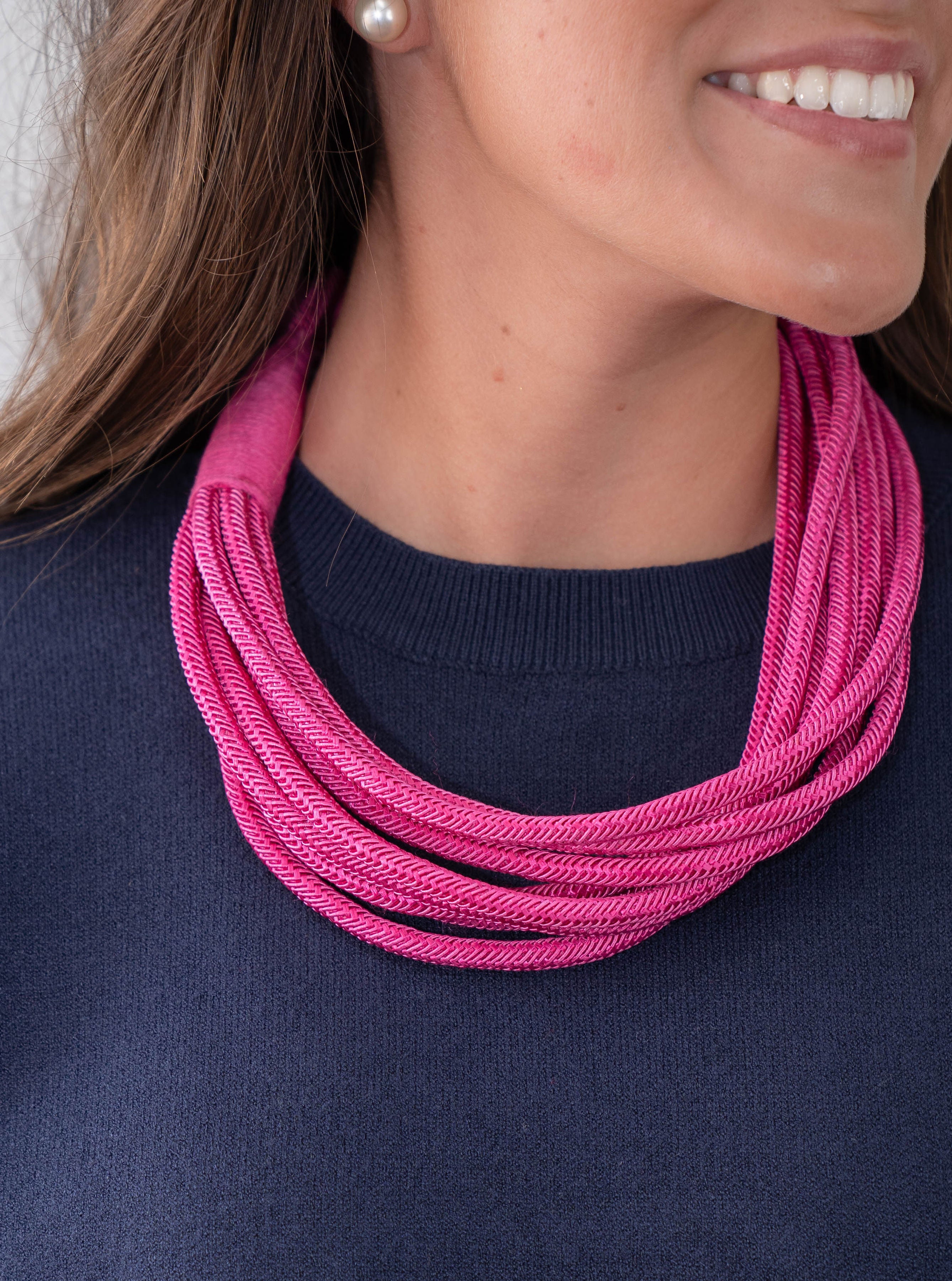 Magenta Rope Necklace