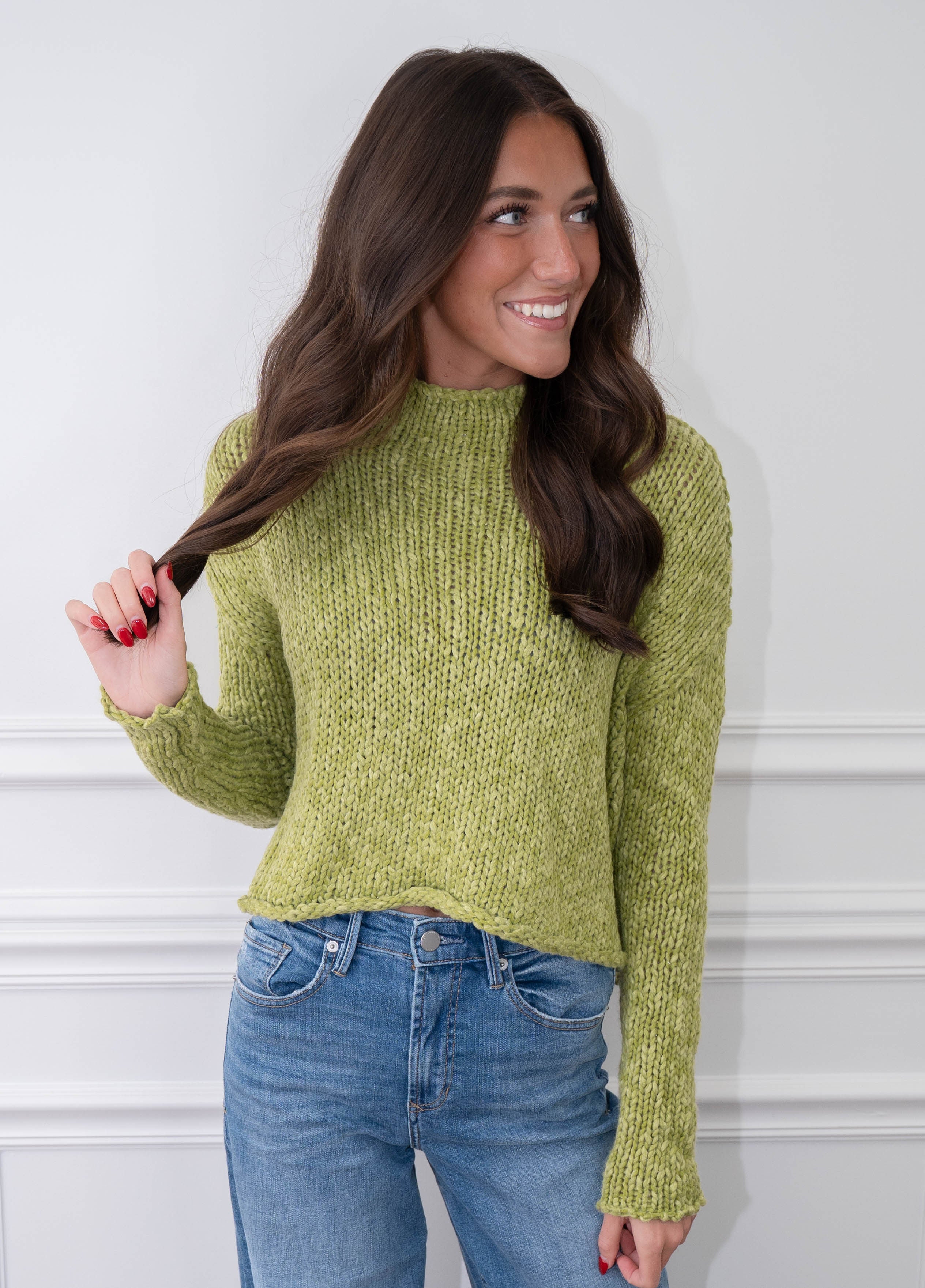 Free People Fresh Sprout Kelly Sweater