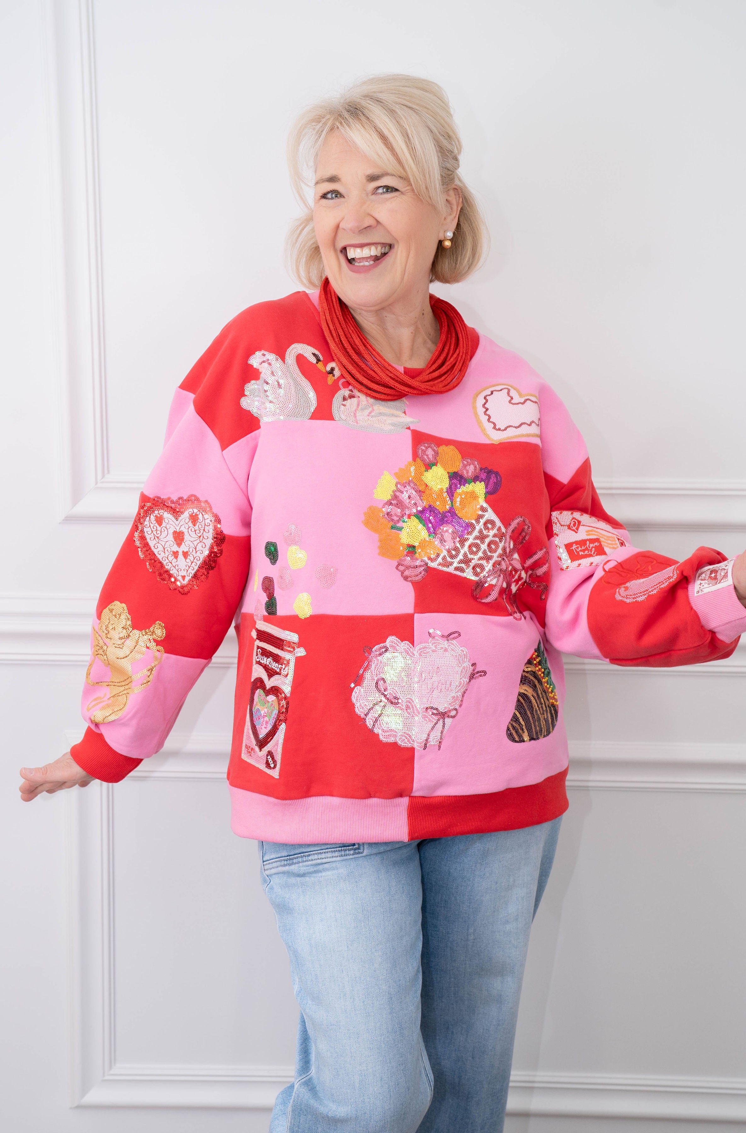 Queen of Sparkles Checkered Icon Sweatshirt