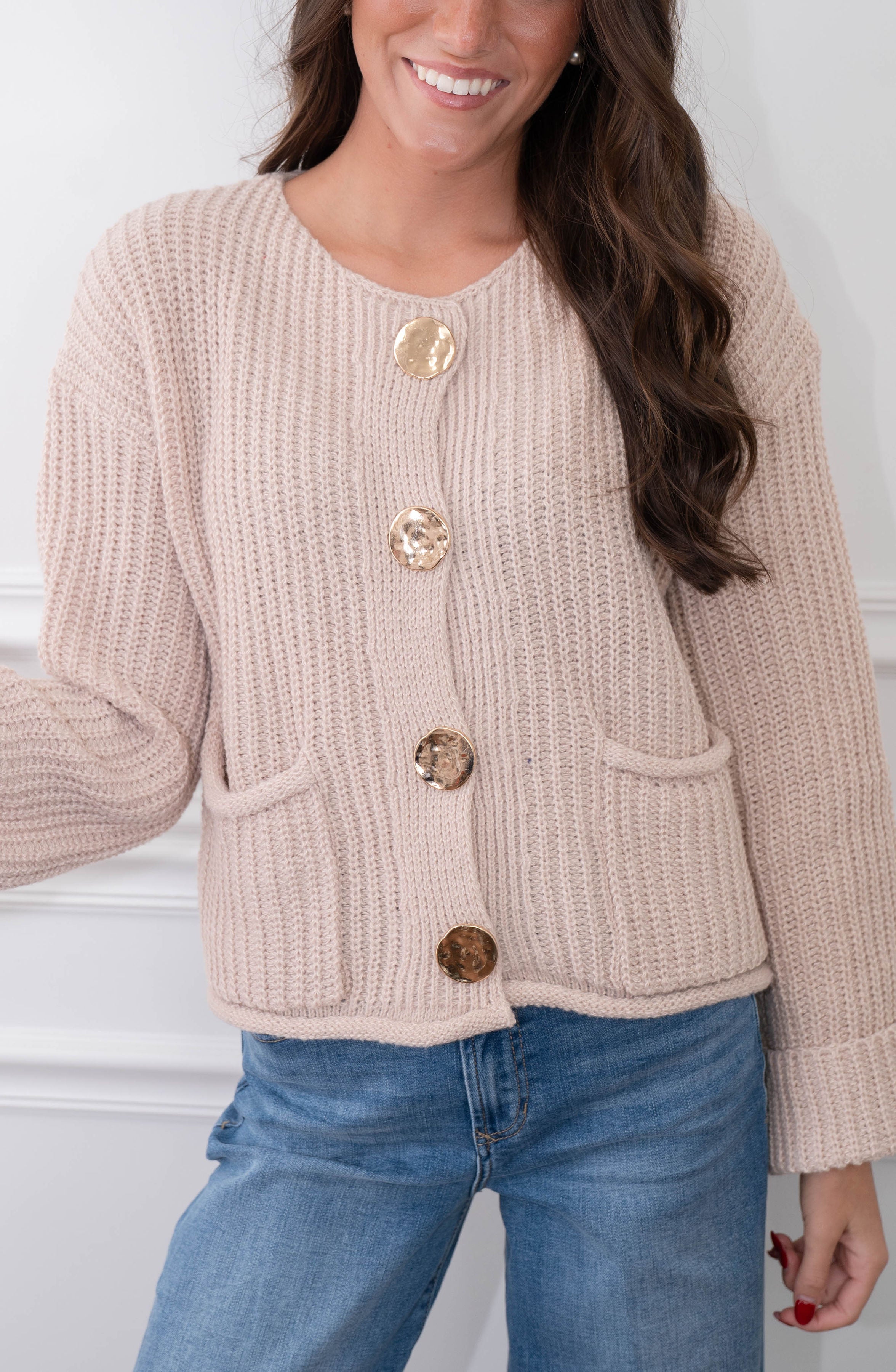 Luxe Vintage Button Sweater
