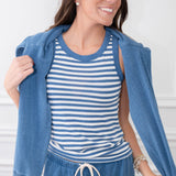 Zsupply Striped Tank Calypso Blue