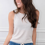 Zsupply Striped Tank Natural Heather