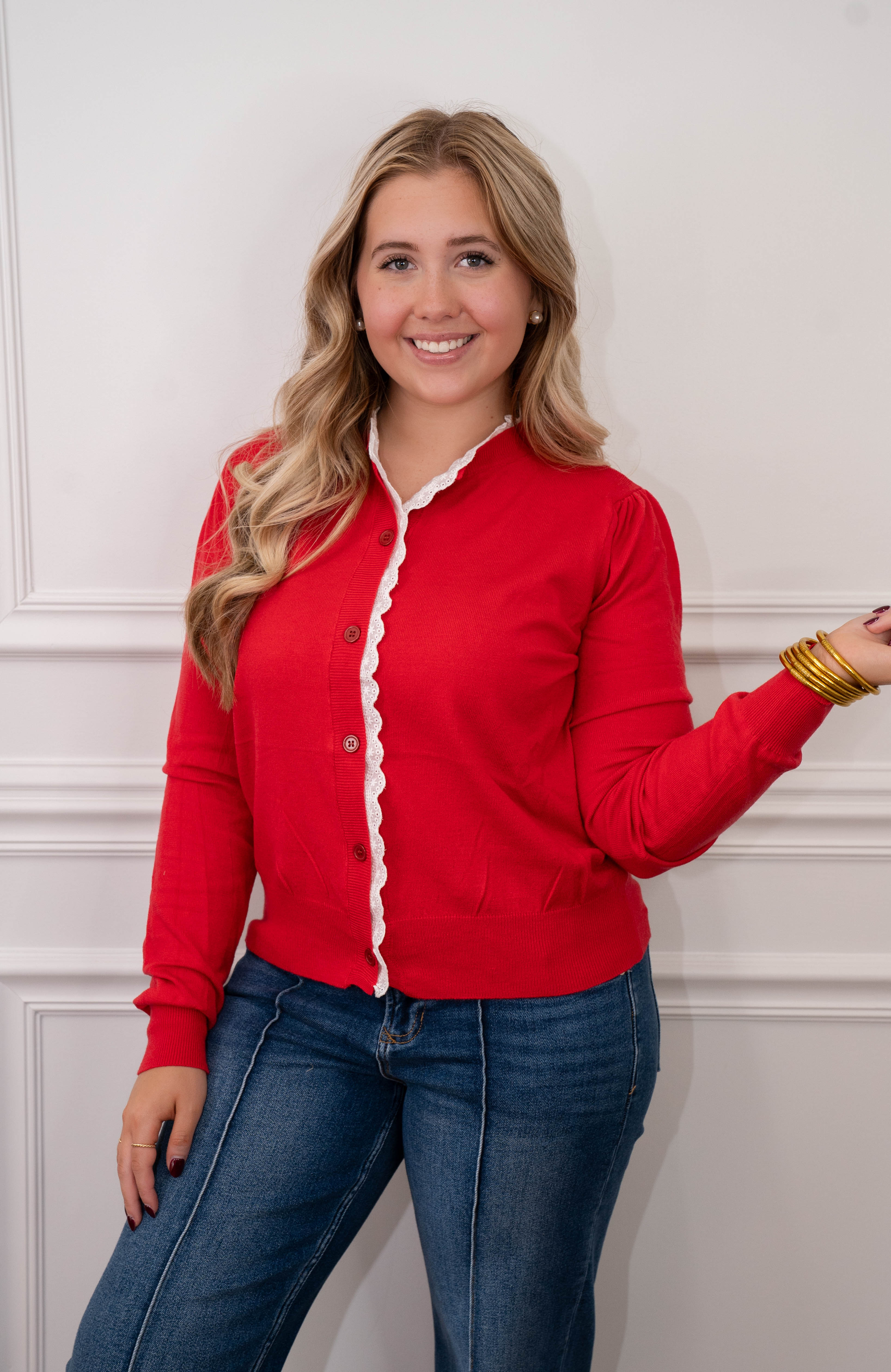 Tango Red Cardigan