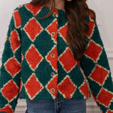 Harlequin Sherpa Cardigan