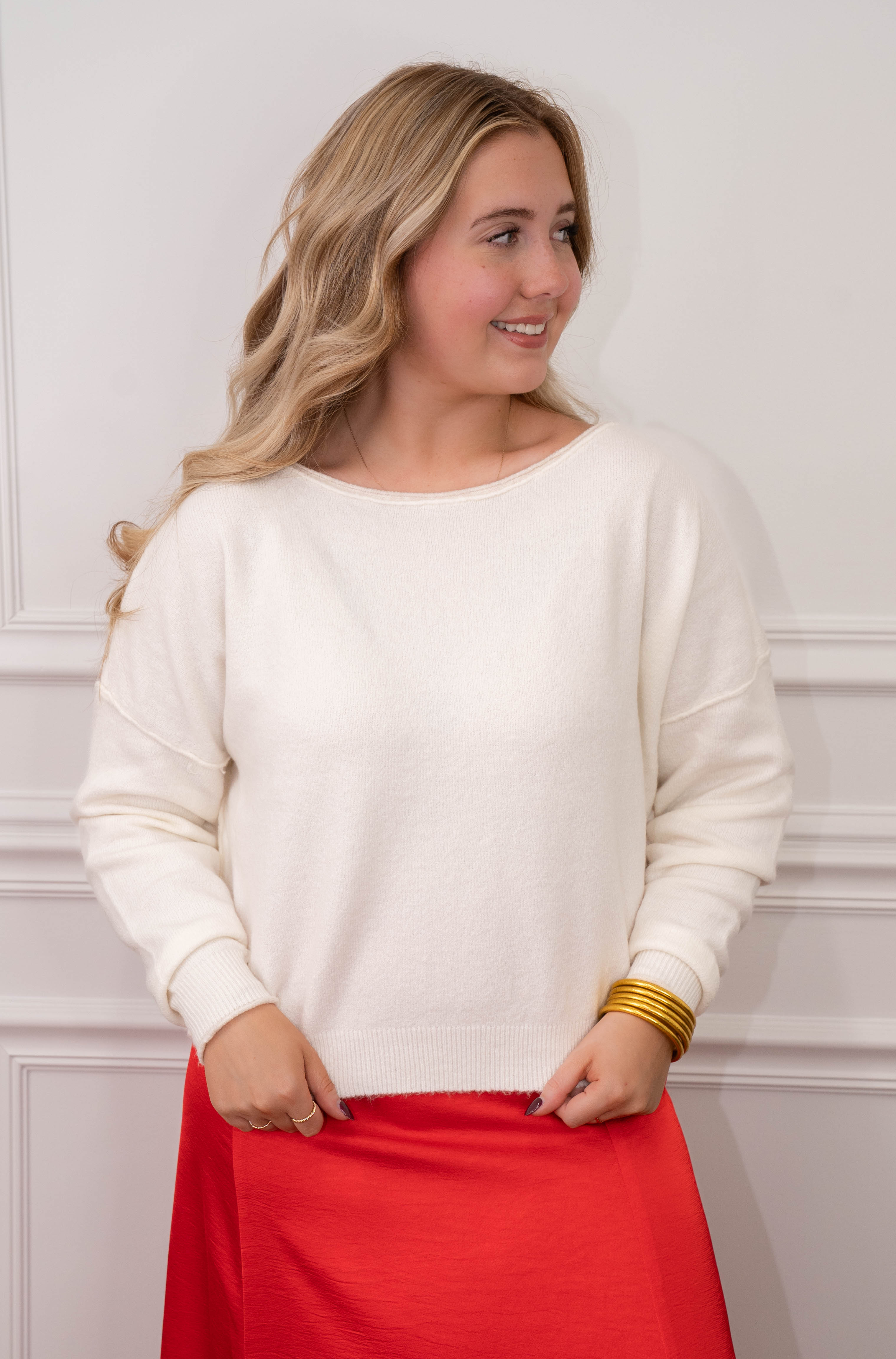 Free People Ivory Combo Sweater