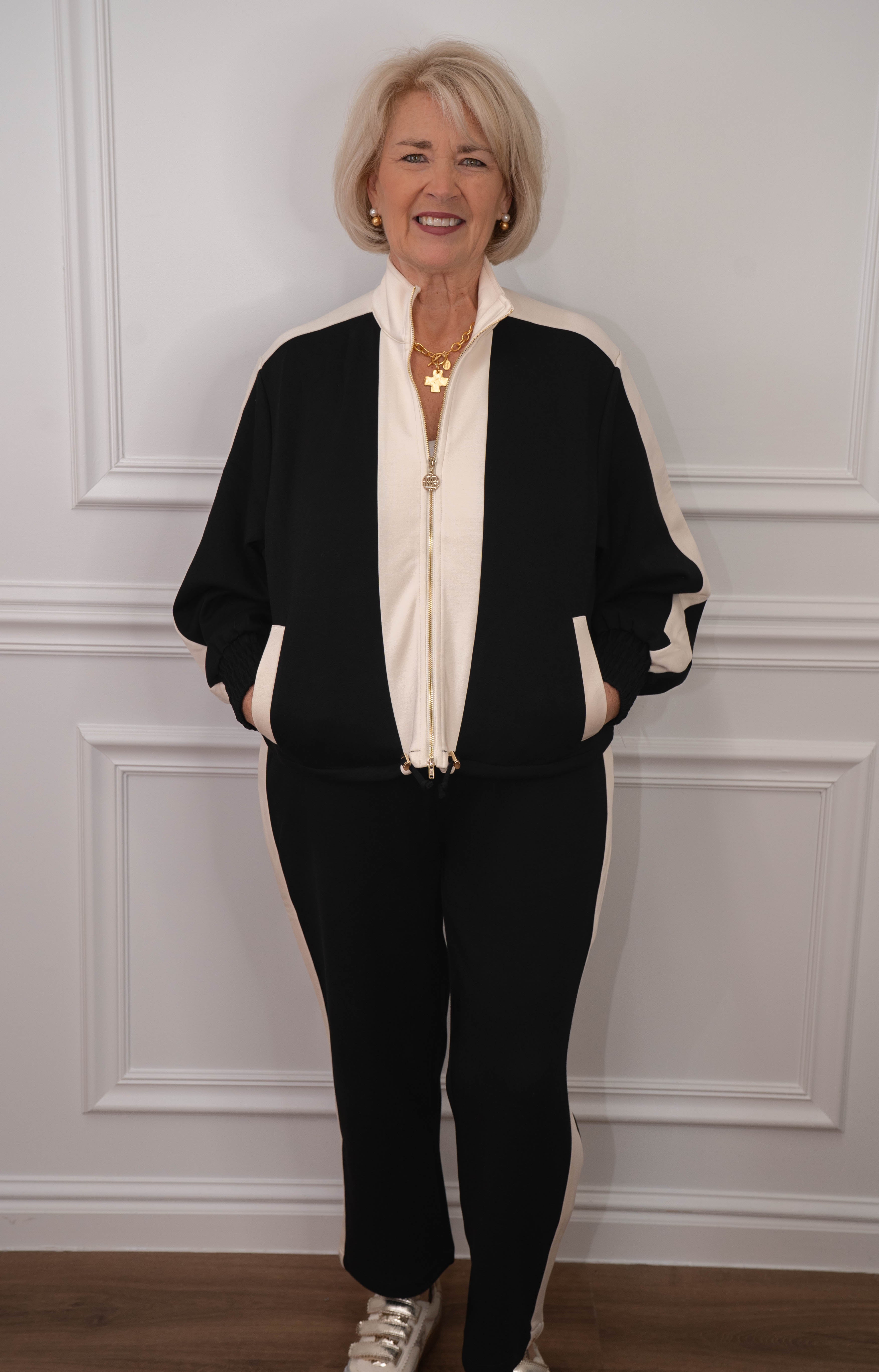 Emily McCarthy Bailey Bomber Midnight Vanilla