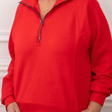 Spanx Half Zip Red