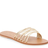 Beach Cali Gold Leather Sandal