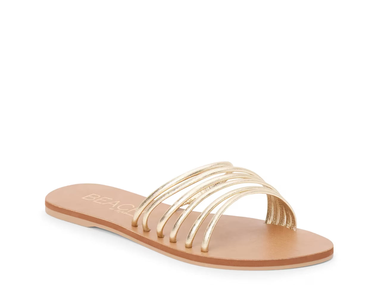 Beach Cali Gold Leather Sandal