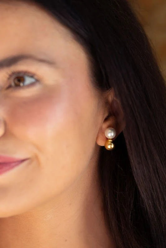 Belle Mixed- Pearl &Gold Earring