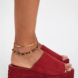 Free People Harbor Flatfrom Cherry cola