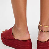 Free People Harbor Flatfrom Cherry cola
