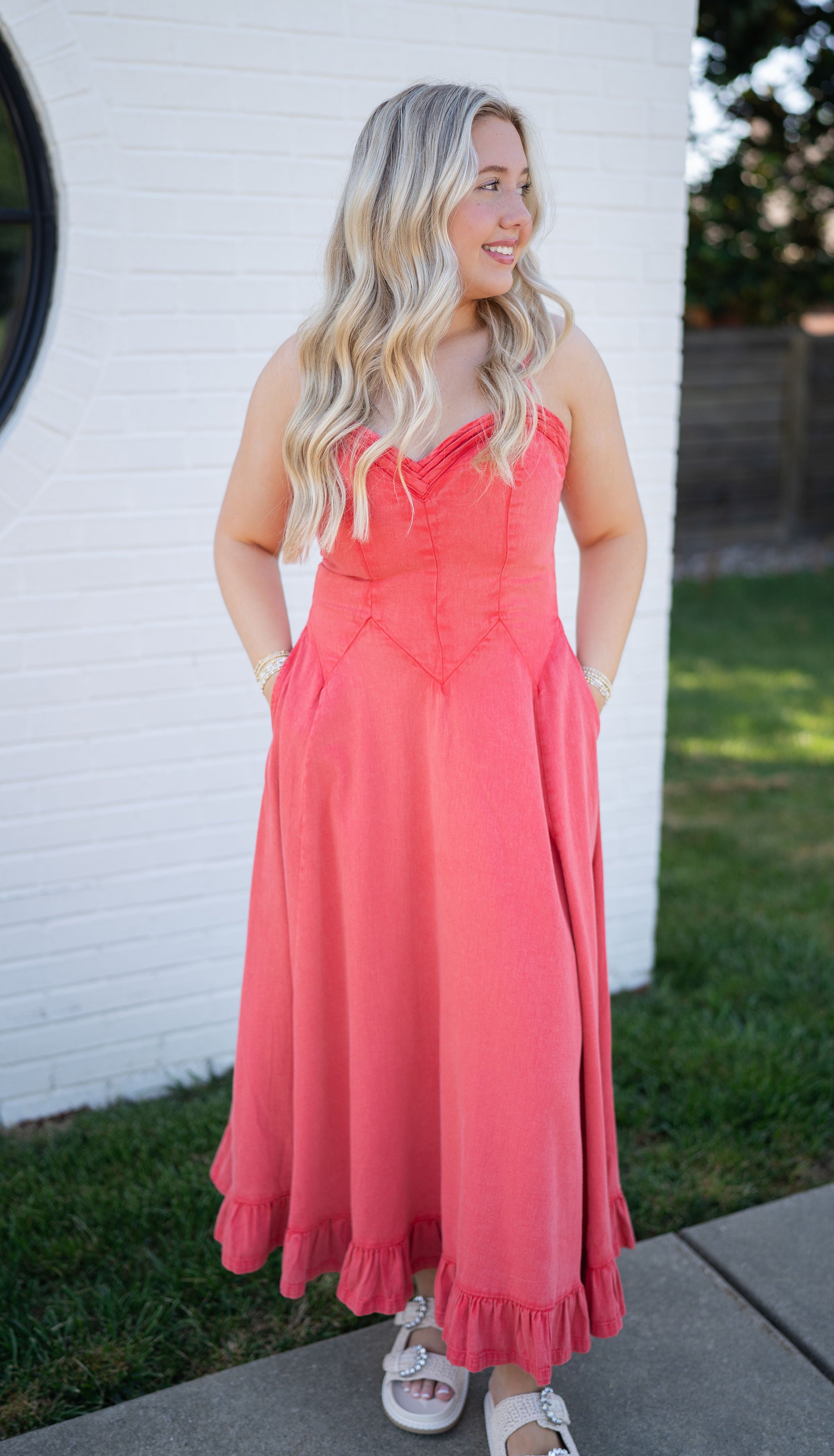 Free People Sour Sweet Red Dress