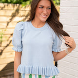 Bluebell Ruffle Knit Top