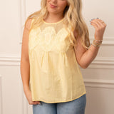 Cottage Lace Top In Yellow