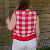 Picnic Sweater Vest Red