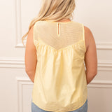 Cottage Lace Top In Yellow