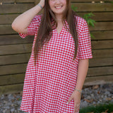 Adrienne Olivia Red Gingham