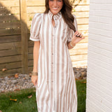 The Savannah Stripe Midi