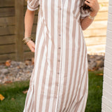 The Savannah Stripe Midi