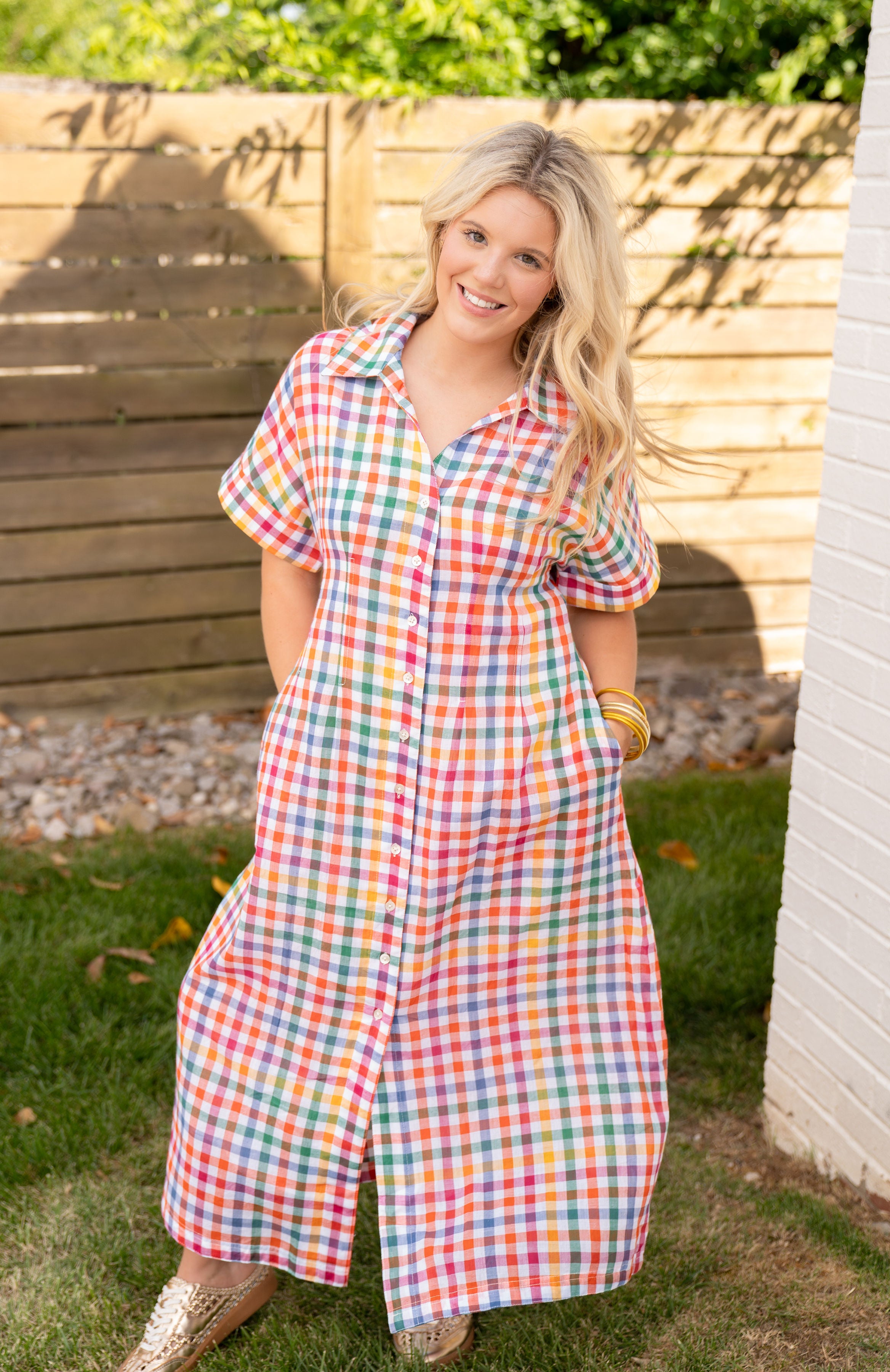 Happy Hour Plaid Dress