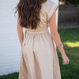 Strut & Bolt Tan Palm Dress
