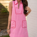 Pink Brier Shift Dress