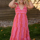 Rosy Riviera Maxi Dress