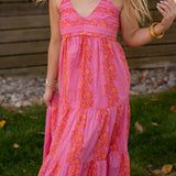 Rosy Riviera Maxi Dress