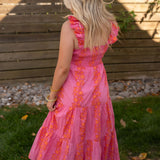 Rosy Riviera Maxi Dress