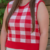 Picnic Sweater Vest Red
