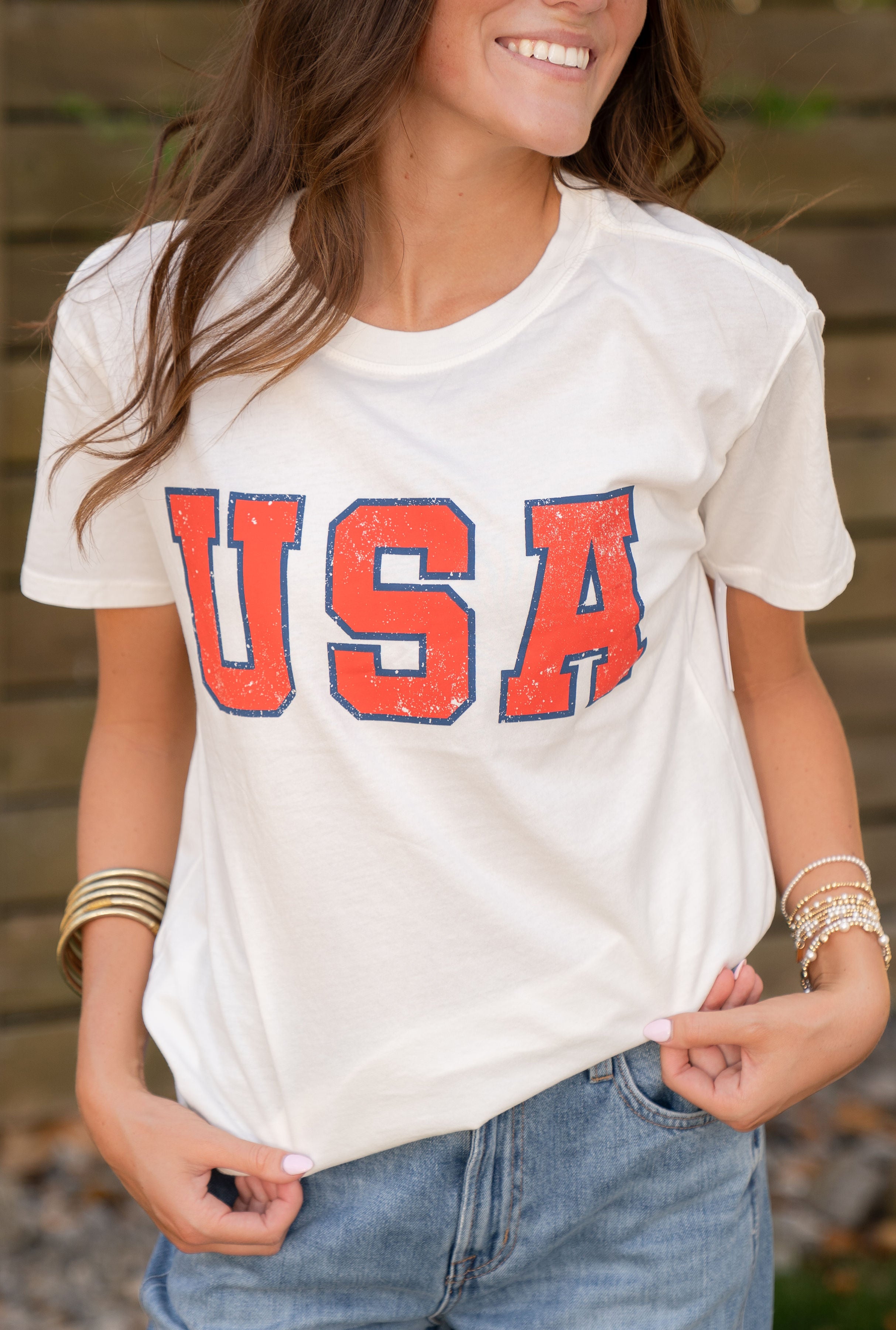 Z Supply USA Boyfriend Tee Sea Salt