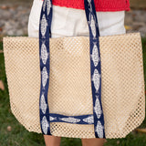 Shiraleah Navy Fisher Tote and Hat Set