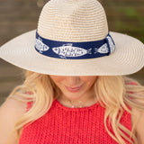 Shiraleah Navy Fisher Tote and Hat Set