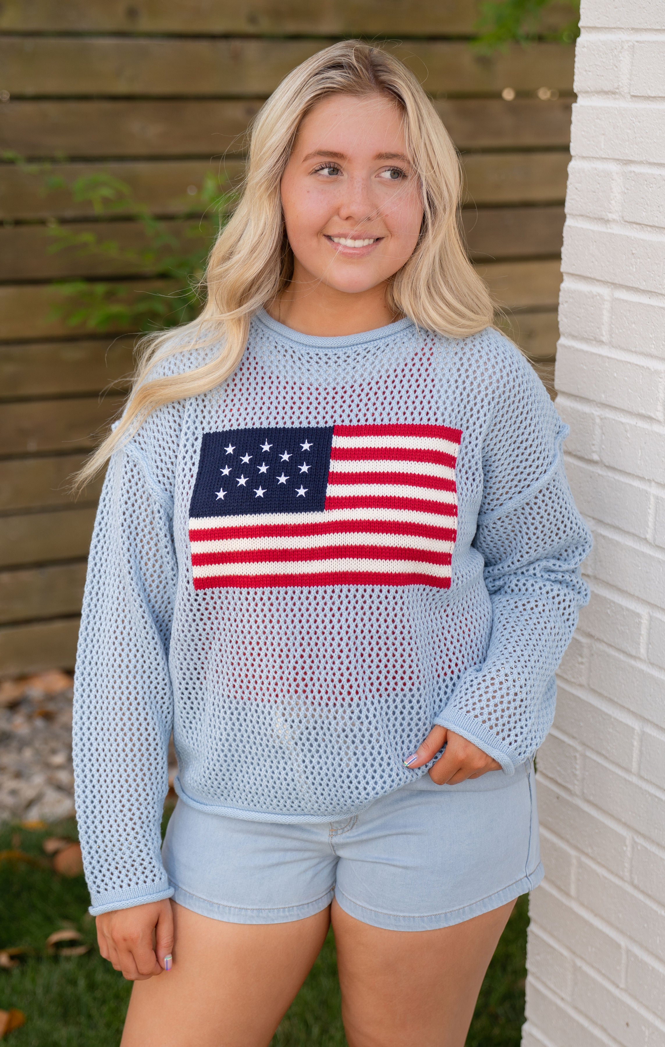 American Flag Sweater
