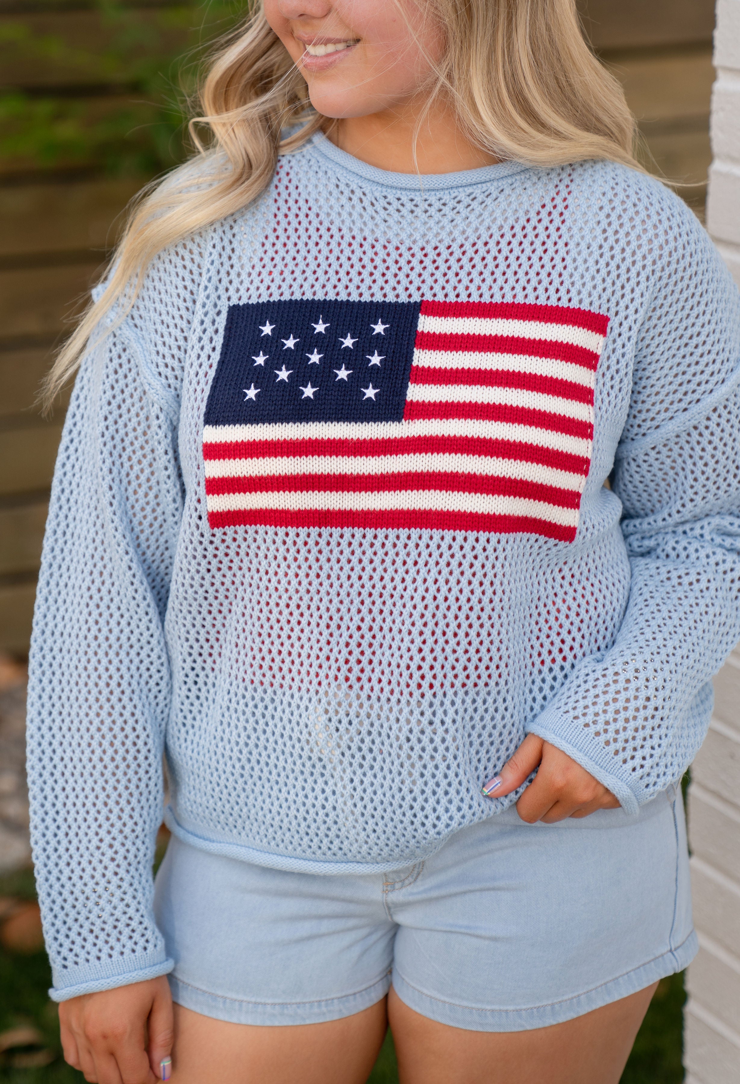 American Flag Sweater
