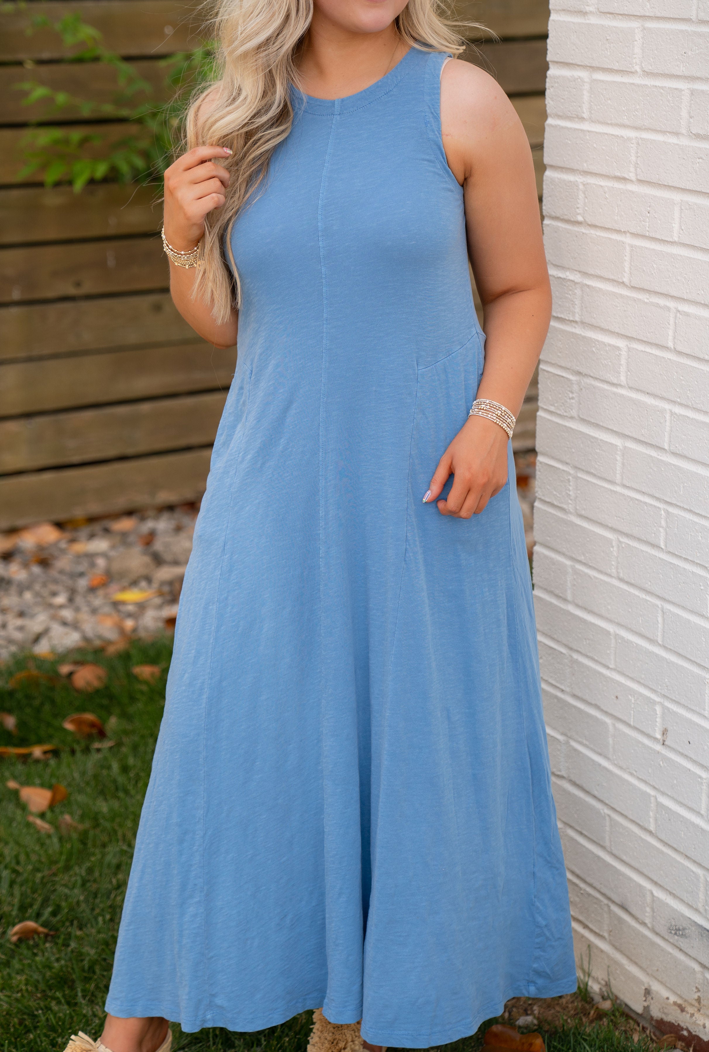 Z Supply Waters Edge Midi Dress Marina
