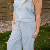 Z Supply Daycation Denim Utility Pant Coastal Water