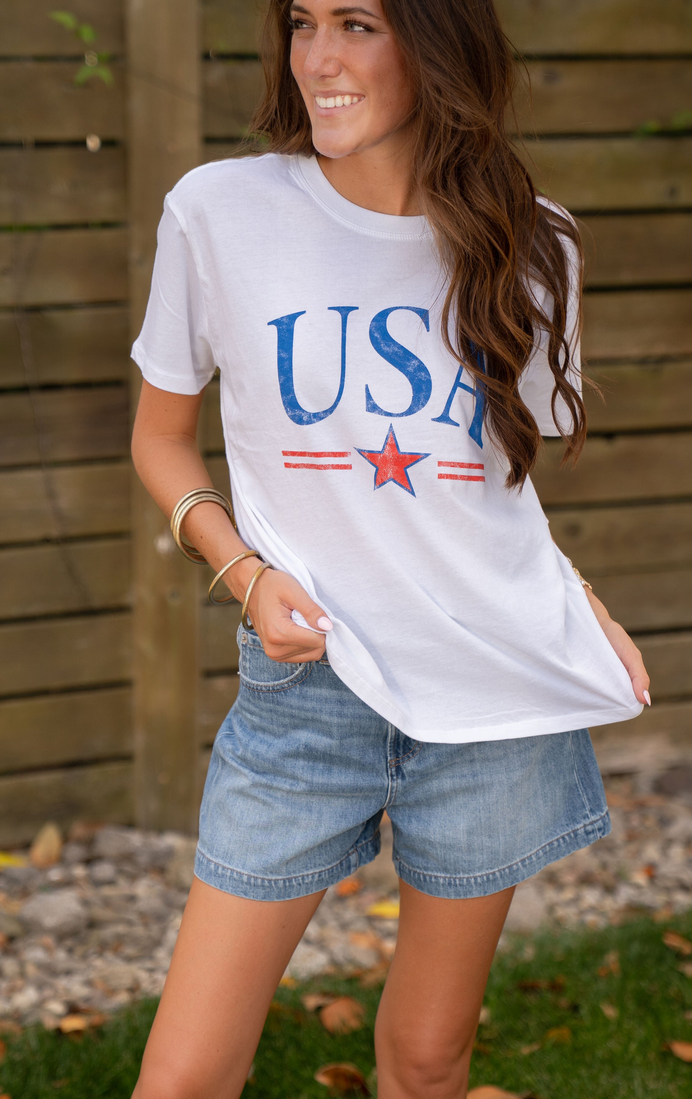 Z Supply USA Star Boyfriend Tee