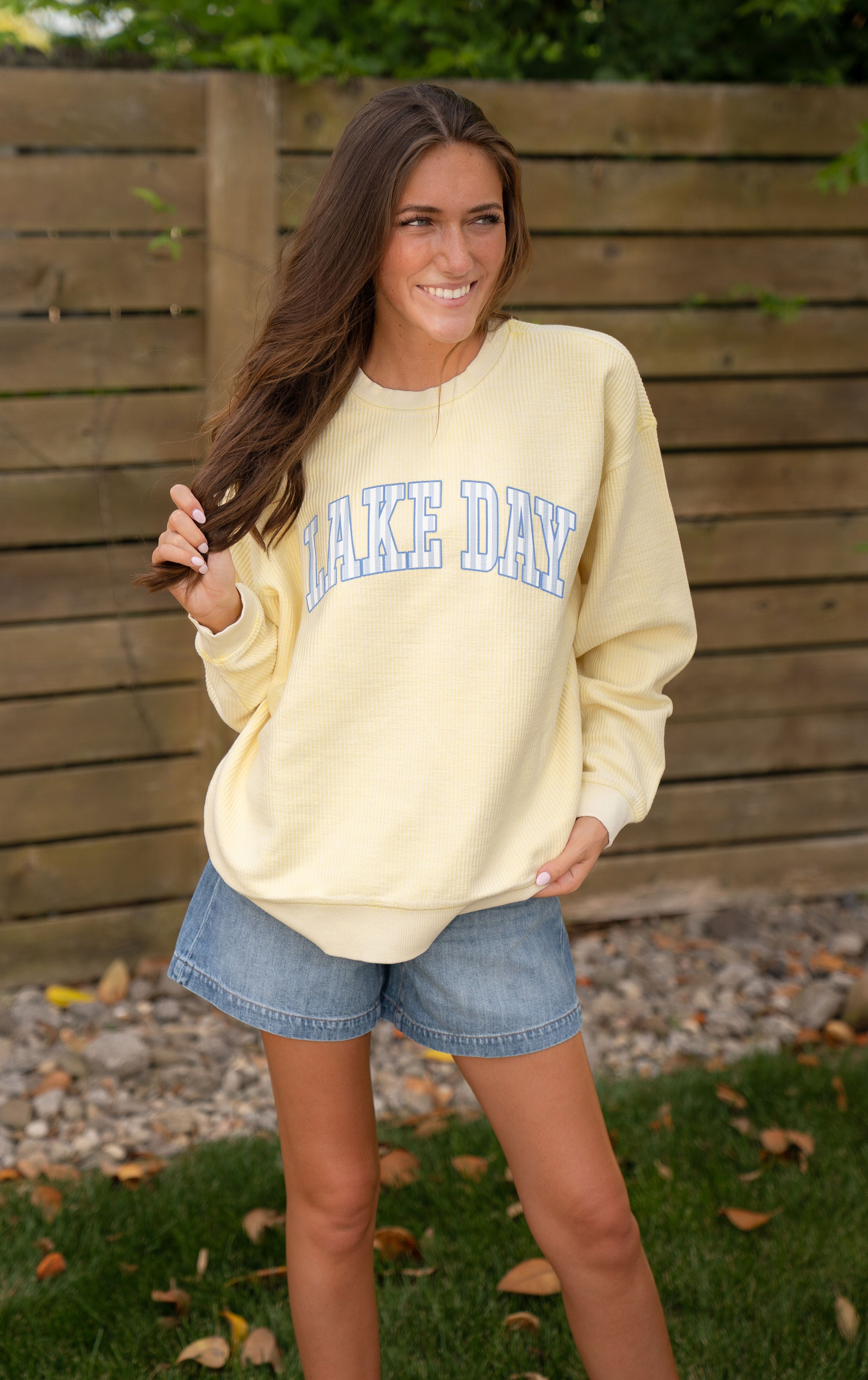 Lake Day Cord Sweatshirt