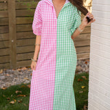 Blakely Gingham Maxi Dress