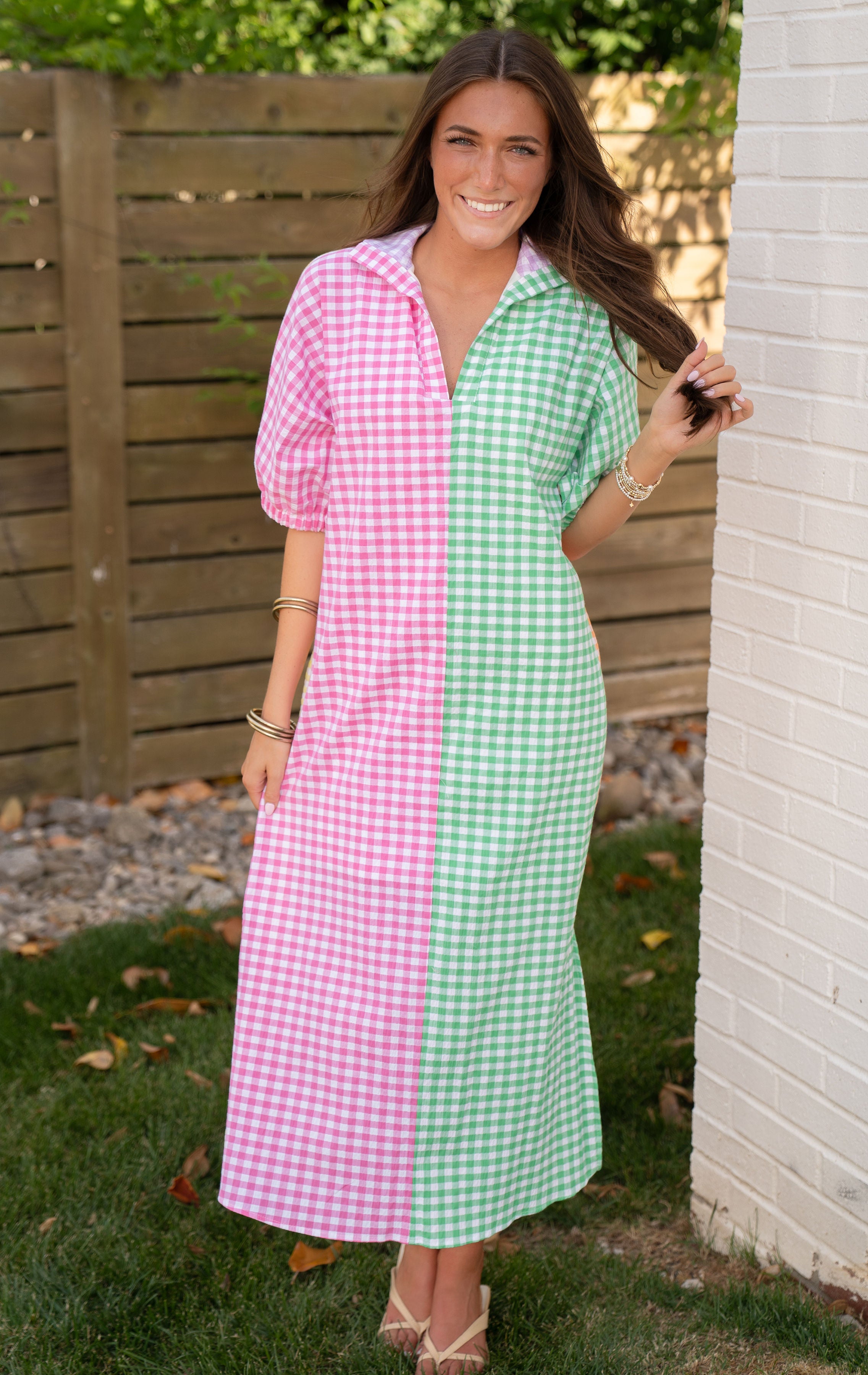 Blakely Gingham Maxi Dress