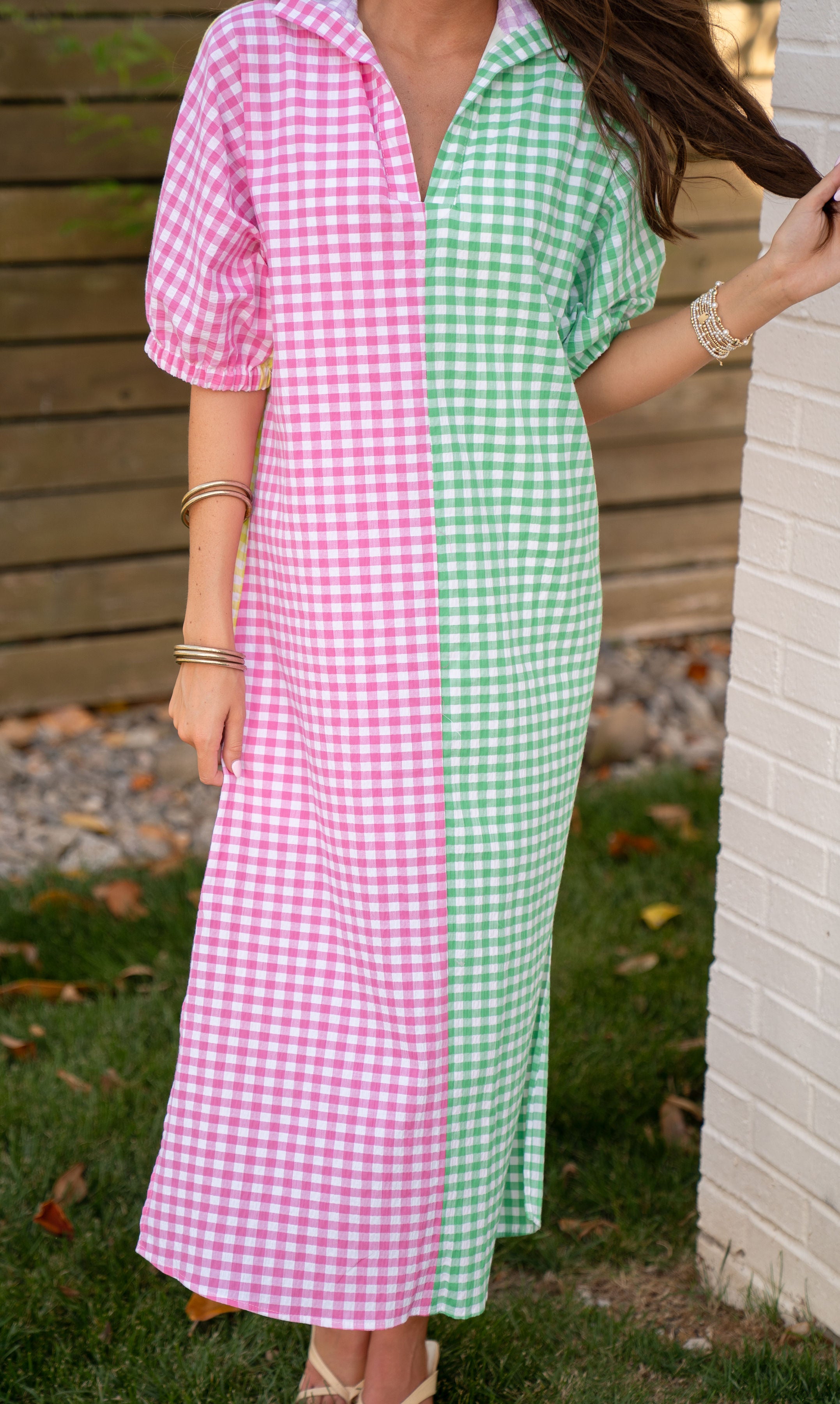 Blakely Gingham Maxi Dress