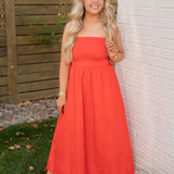 Z Supply Sunsought Strapless Midi Dress
