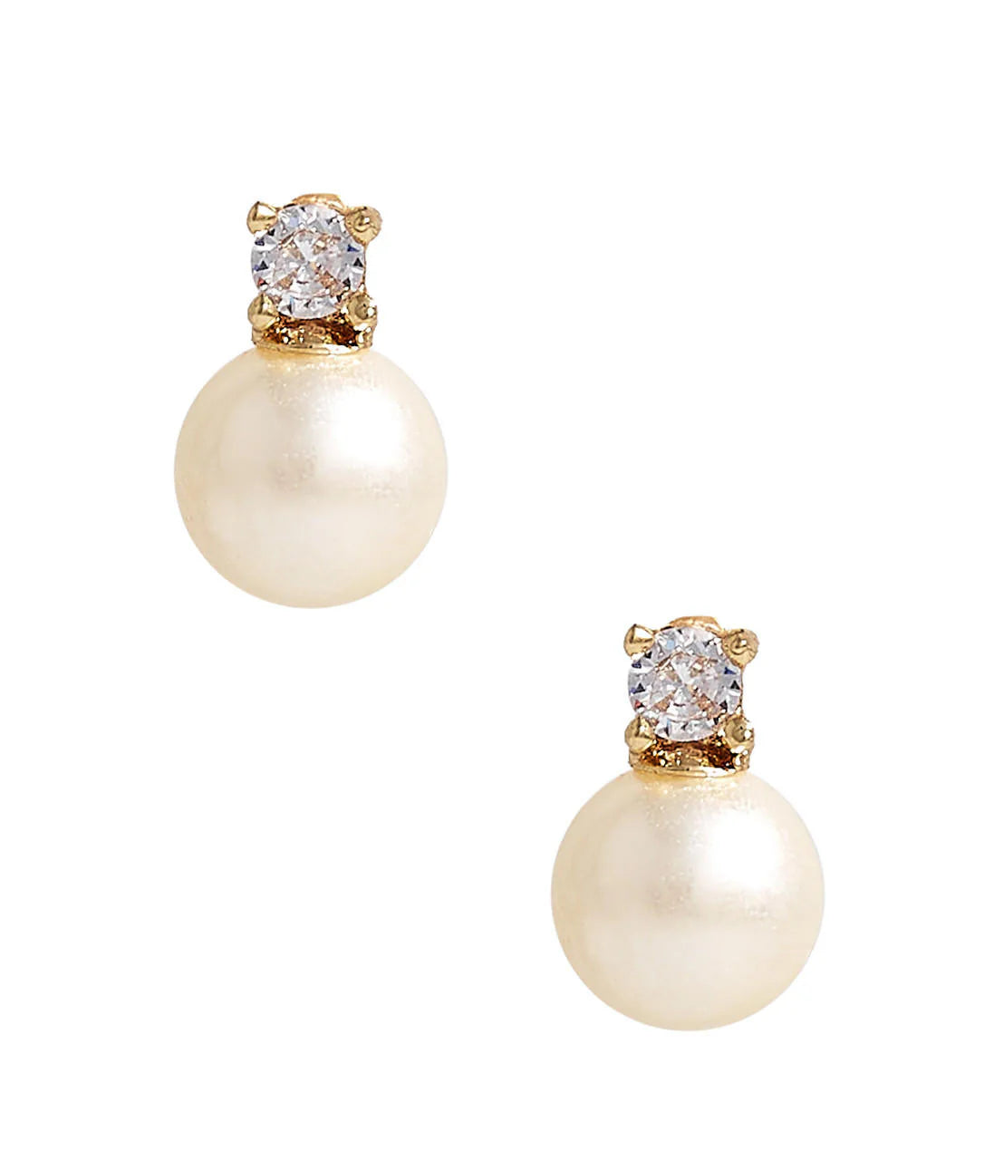 Carolyn-Small Rhinestone and Pearl Stud