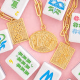 Mahjong Charm Tile Necklace